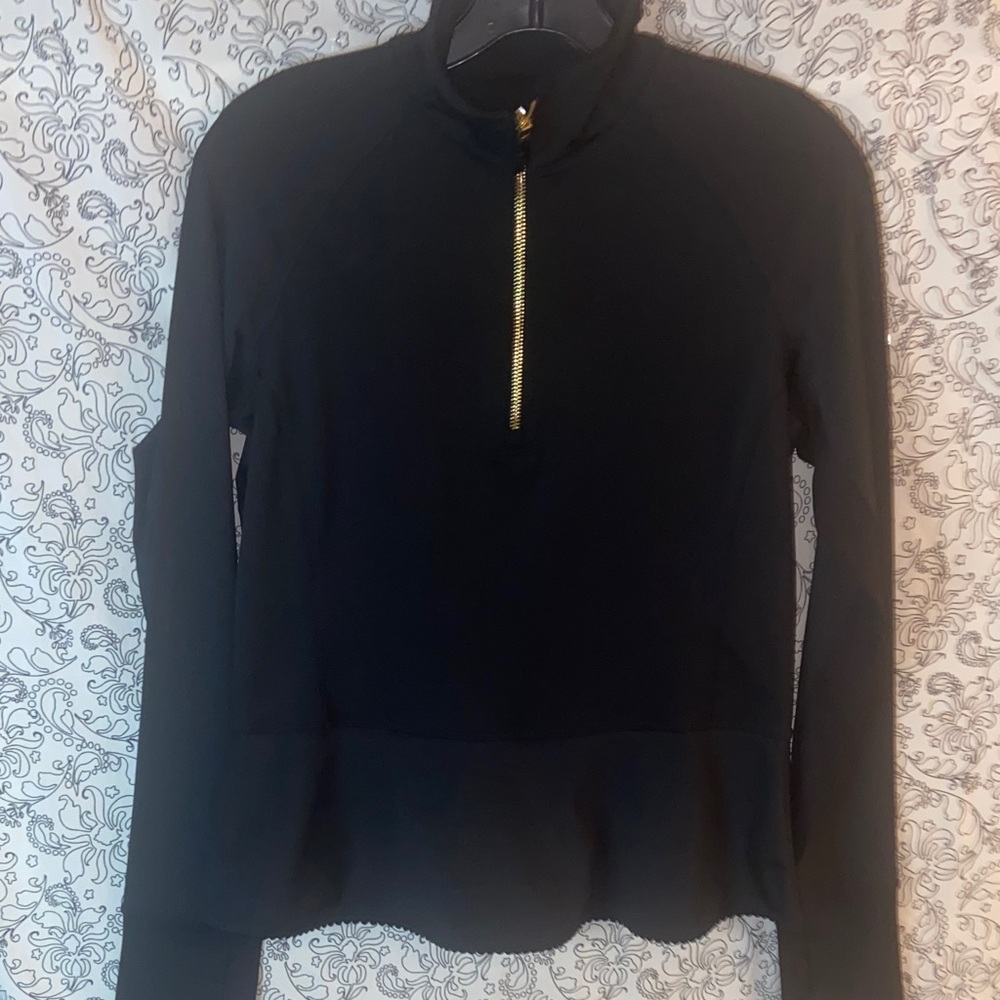 Kate Spade Black Half-Zip Sweatshirt